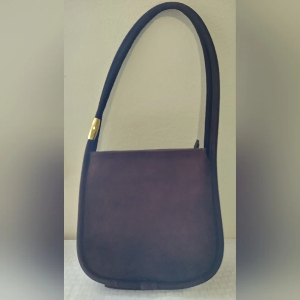 STUART WEITZMAN Brown Suede Leather Bucket Shoulder Bag Made in Spain - Picture 8 of 8